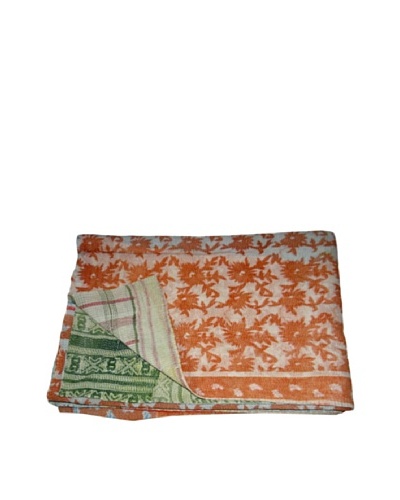 Large Vintage Kantha Throw Kanti, Multi, 60 x 90