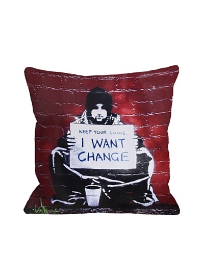 Banksy Keep Your Coins Pillow