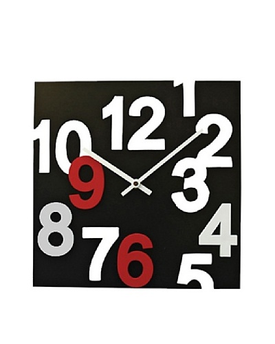 Wooden Square Clock, 13.75″