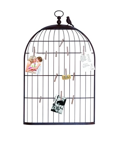 Metal Birdcage Photo Holder