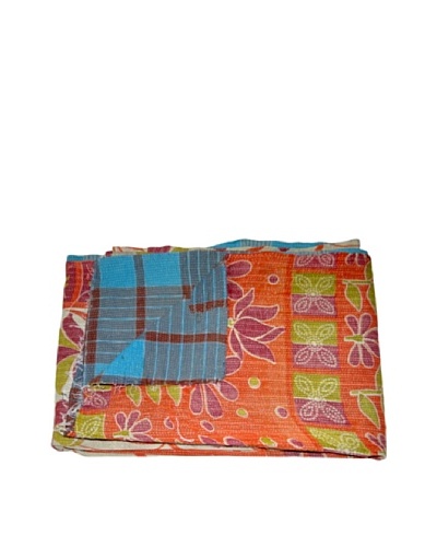 Vintage Kantha Throw Kanti, Multi, 60 x 90