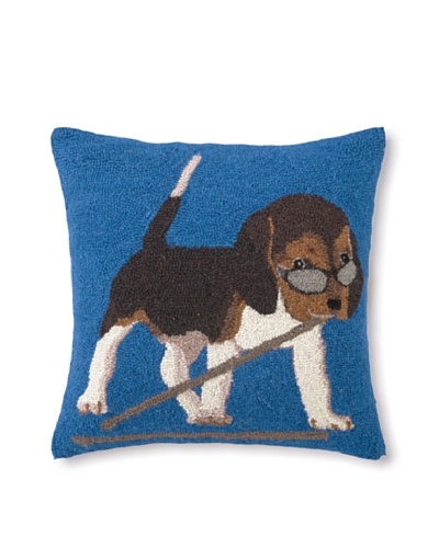 Hook Pillow, Drummer Beagle, 18″ x 18″