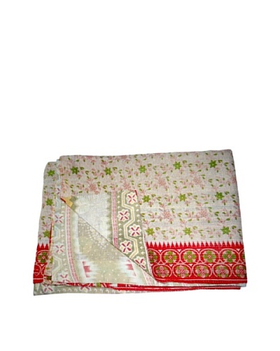 Vintage Lavanya Kantha Throw, Multi, 60 x 90