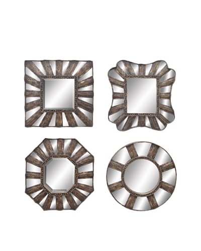 UMA Set of 4 Assorted Metal MirrorsAs You See