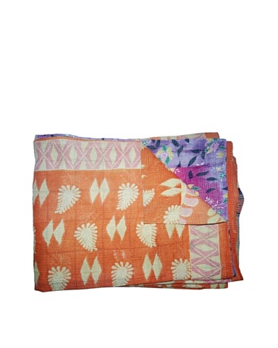 Vintage Kantha Throw, Multi, 60 x 75