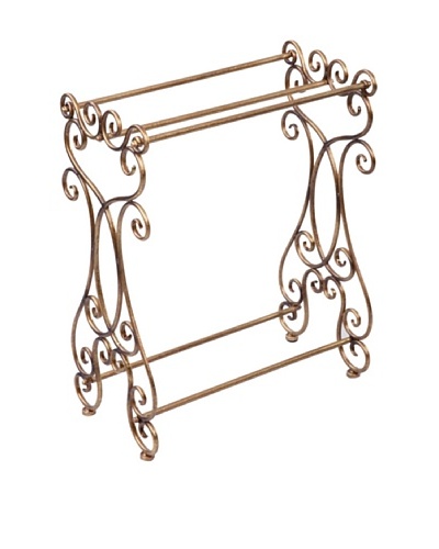 Antique Gold Towel Rack