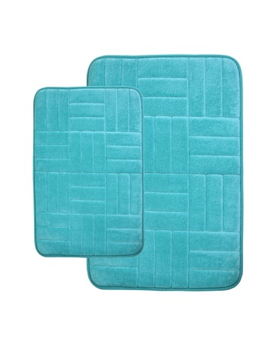 Memory Foam Bath Mat, Aqua