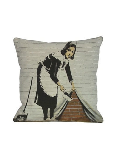 Banksy Under the Rug Pillow