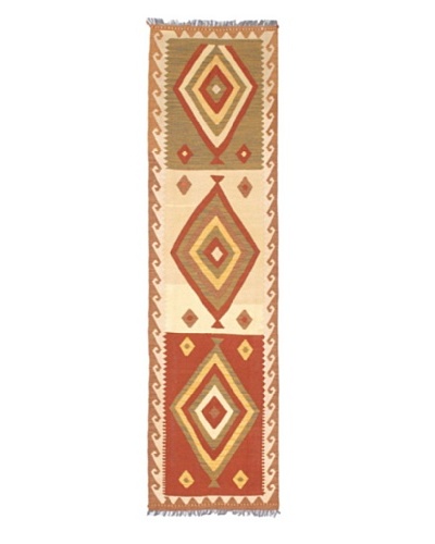Hand Woven Izmir Wool Kilim, Light Yellow, 2' 8 x 10' 1