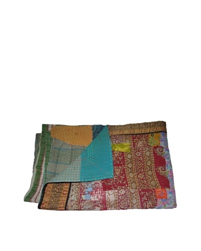 Vintage Chanda Kantha Throw, Multi, 60″ x 90″