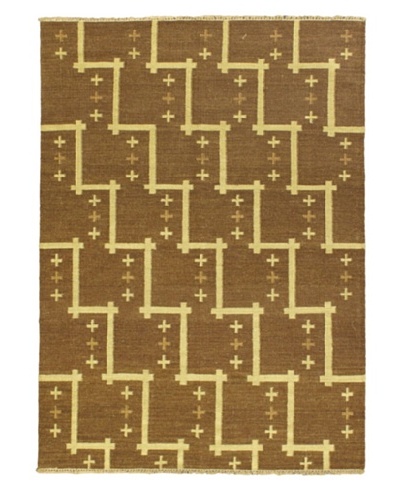 Izmir Kilim Traditional Kilim, Brown, 4' 7 x 6' 7