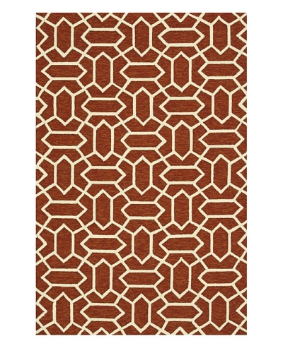 Venice Beach Indoor/Outdoor Rug [Rust/Ivory]