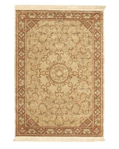 Persian Traditional Rug, Beige, 4' 7 x 6' 7