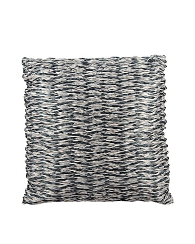 Joseph Abboud Multi Braid Pillow, Navy/Silver, 20 x 20