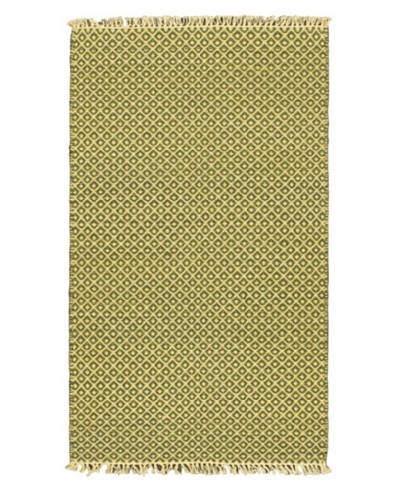 Hand Woven Natural Plush Kilim, Cream, 2' x 3' 8 Runner