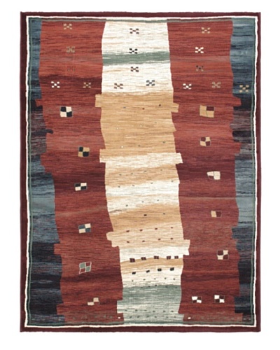 Alicante Rug, Beige/Dark Red, 5' 5 x 7' 5