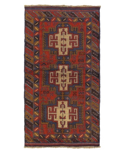 Hand-Knotted Kazak Rug, Red, 3' 5 x 6' 5