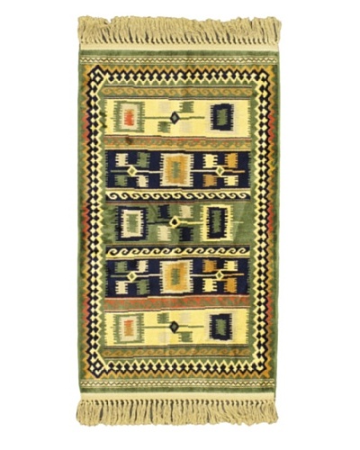 Persian Rug, Dark Green, 2' x 3' 3