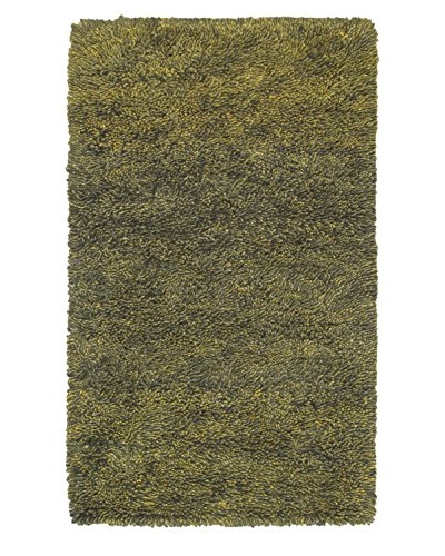 Hand-Knotted Plateau Shag, Green, 3' x 5'