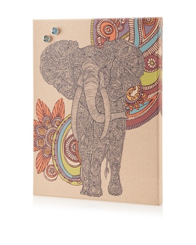 Valentina Ramos “Elephant in Paisley” Giclee on Cork Board