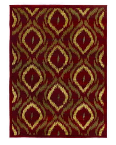 Ikat Modern Rug, Red, 5' 5 x 7' 8