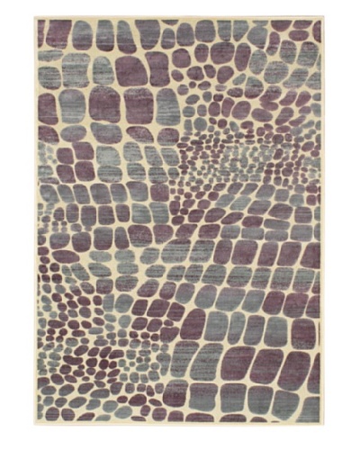 Pebbles Rug, Cream/Purple, 5' 2 x 7' 4