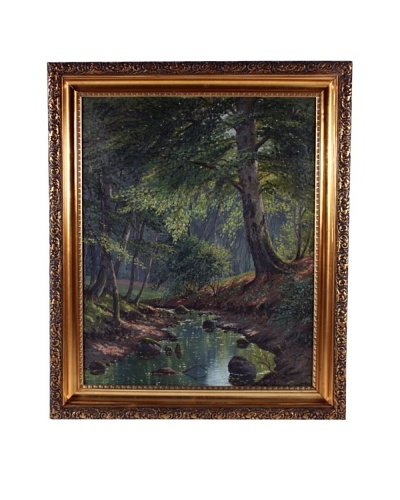 Stream Through The Trees, 1920 Framed Artwork