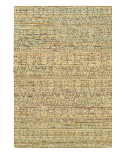 Handwoven Fab Dhurrie, Light Gold, 4' 7 x 6' 7