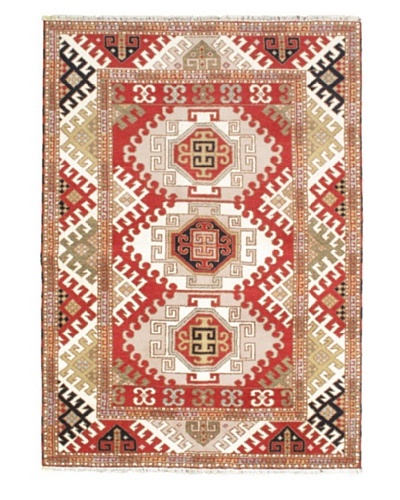 Hand-Knotted Royal Kazak Rug, Pink, 5' 8 x 8'