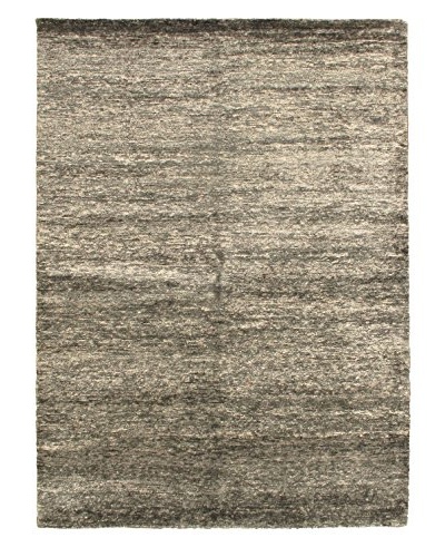 Hand-Knotted Silk Touch Rug, Dark Grey, 5' 9 x 7' 11