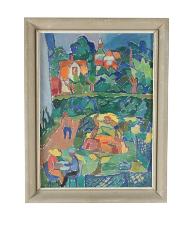 Folk Art Impression, 1950 Framed Artwork