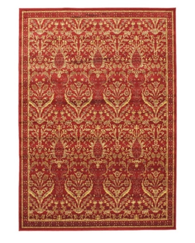 Ruby Garden Transitional Rug, Dark Red, 6' 7 x 9' 6