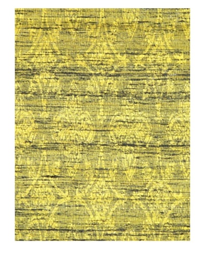 Fab Dhurrie Modern Dhurrie, Yellow, 4' 6 x 6' 5