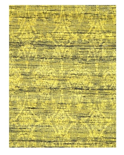 Fab Dhurrie Modern Dhurrie, Yellow, 4' 6 x 6' 5