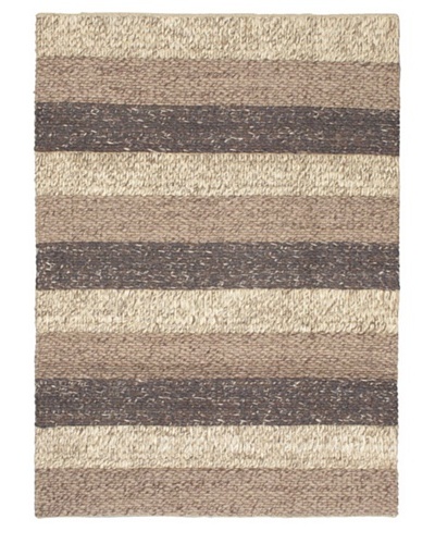 Handmade Impressions Braided Rug, Black Yellow/Cream, 5' x 7'