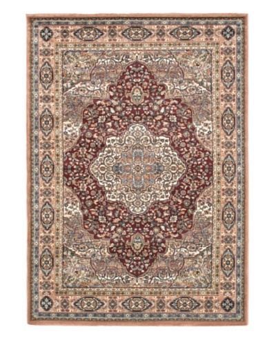 Medallion Style Rug, Copper/Dark Red, 5' 6 x 7' 8