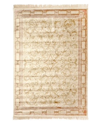 Persian Rug, Light Yellow, 4' 7 x 6' 7