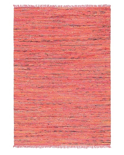 Hand Woven Gaia Dhurrie, Rose, 4' 7 x 6' 8