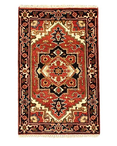 Hand-Knotted Serapi Heritage Wool Rug, Dark Copper, 2′ 7″ x 4′