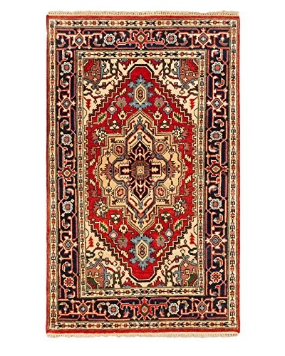 Hand-Knotted Serapi Heritage Wool Rug, Dark Copper, 3′ 11″ x 6′ 5″