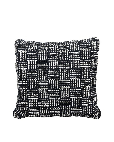 Joseph Abboud Ribbing Jacquard Pillow, Black, 20 x 20