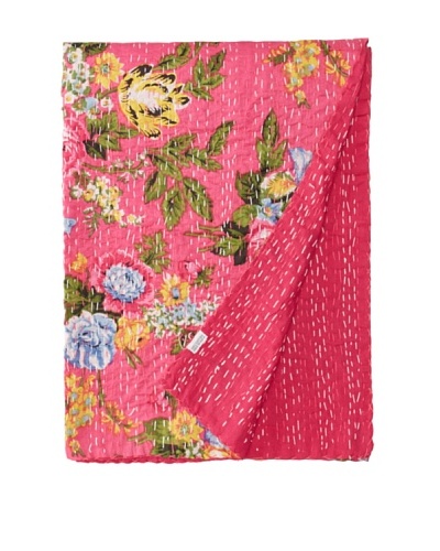 Printed Kantha, Magenta, 60 x 90