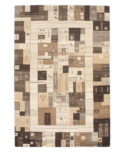 Gabbeh Modern Rug, Beige, 6' 6 x 9' 9