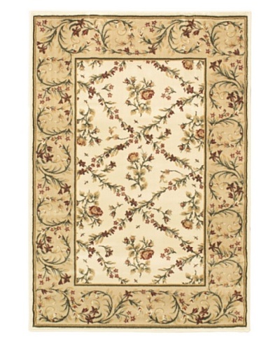 Oriental Garden Rug, Beige/Pink, 3' 11 x 5' 7