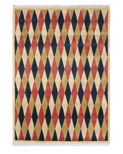 Hand-Knotted Aurora Rug, Light Yellow, 5' 5 x7' 7