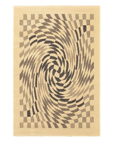 Alicante Rug, Black/Khaki, 6' 7 x 9'10