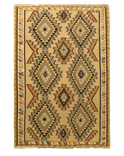 Ankara Kilim Tribal Kilim, Light Yellow, 6' 2 x 9' 2