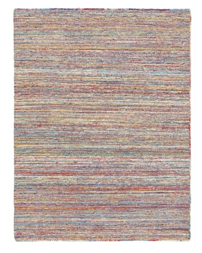 Hand Woven Silky Allure Modern Flatweave Kilim, Light Yellow, 4' 11 x 6' 7