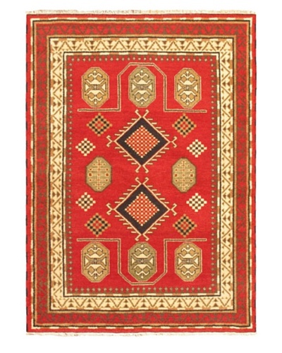 Hand-Knotted Royal Kazak Rug, Red, 5' 9 x 7' 11