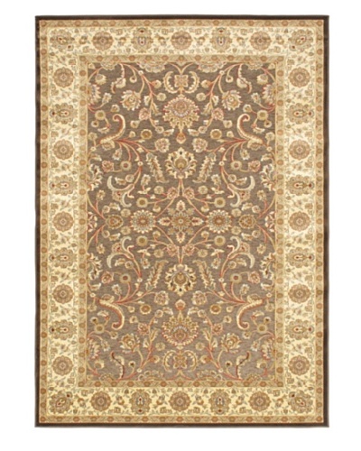 Babylon Garden Rug, Cream/Dark Brown, 5' 3 x 7' 6